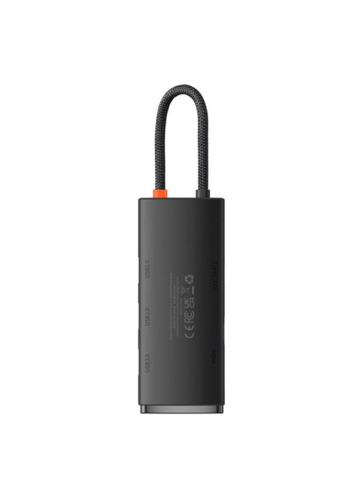 Baseus Lite Series 5-Port Type-C Hub Docking Station (Type-C To Hdmi+Usb3.0*3+Pd) Black  - Image 2