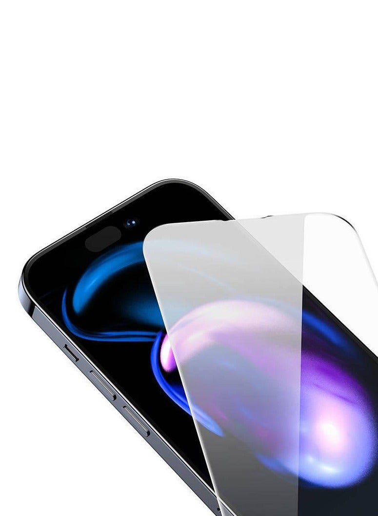 بيسوس 0.3Mm Crystal All-Tempered-Glass Screen Protector For Ip 14 Pro Max (Pack Of 2 With Easystick Film Application Tool And 2 Cleaning Kits), Clear - Image 3