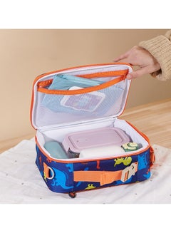 Sunveno Baby Lunch Bag With Shoulder Strap Dino Blue  - Image 5
