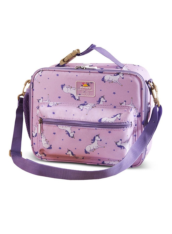 صنفينو Baby Lunch Bag With Shoulder Strap Unicorn Purple - Image 1