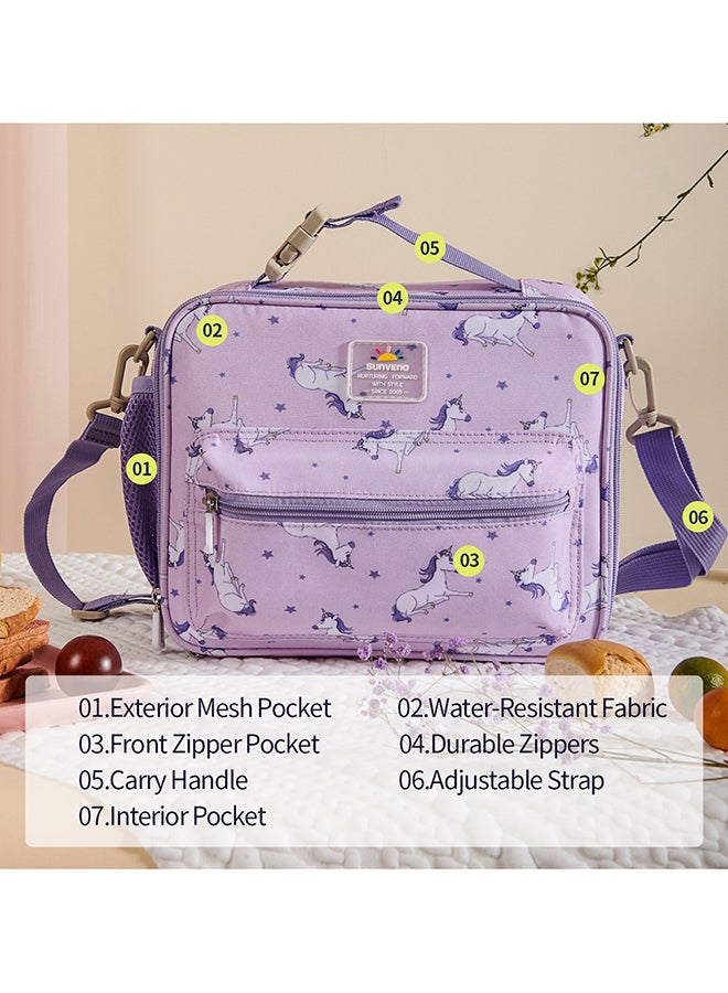 صنفينو Baby Lunch Bag With Shoulder Strap Unicorn Purple - Image 5