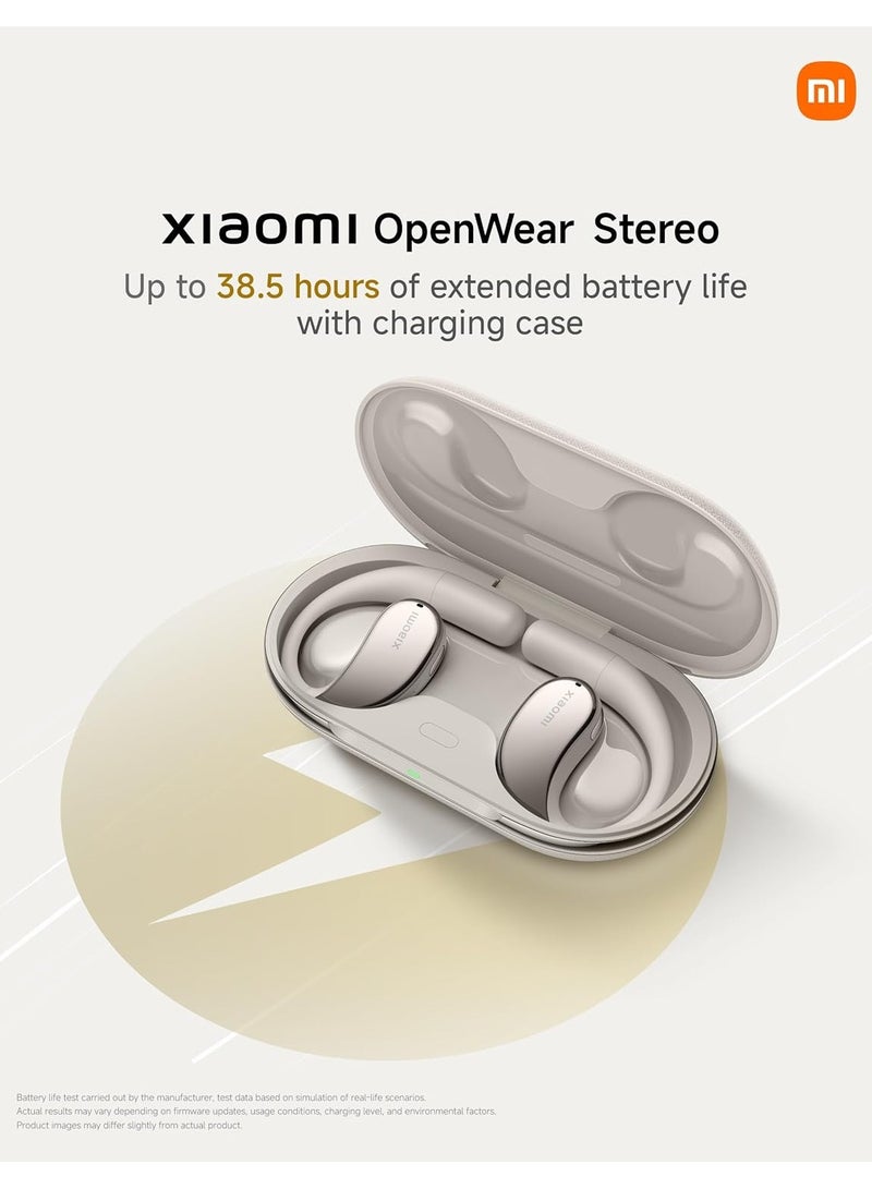 Xiaomi - Xiaomi OpenWear Stereo - Lightweight Bluetooth Open Ear Headphones for All Day with 7.5 + 38.5 Hours Battery Life, Hi-Res Audio, Dynamic Driver, AI Noise Cancellation, Sandstone Beige Sandstone Beige - Image 1