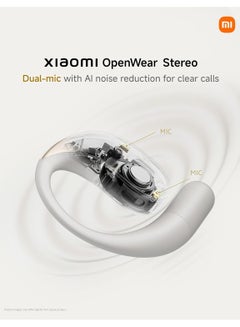 Xiaomi Xiaomi OpenWear Stereo - Lightweight Bluetooth Open Ear Headphones for All Day with 7.5 + 38.5 Hours Battery Life, Hi-Res Audio, Dynamic Driver, AI Noise Cancellation, Sandstone Beige Sandstone Beige  - Image 3