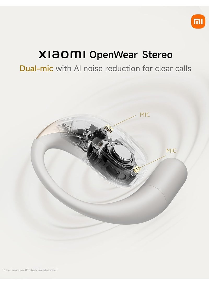 Xiaomi - Xiaomi OpenWear Stereo - Lightweight Bluetooth Open Ear Headphones for All Day with 7.5 + 38.5 Hours Battery Life, Hi-Res Audio, Dynamic Driver, AI Noise Cancellation, Sandstone Beige Sandstone Beige - Image 1