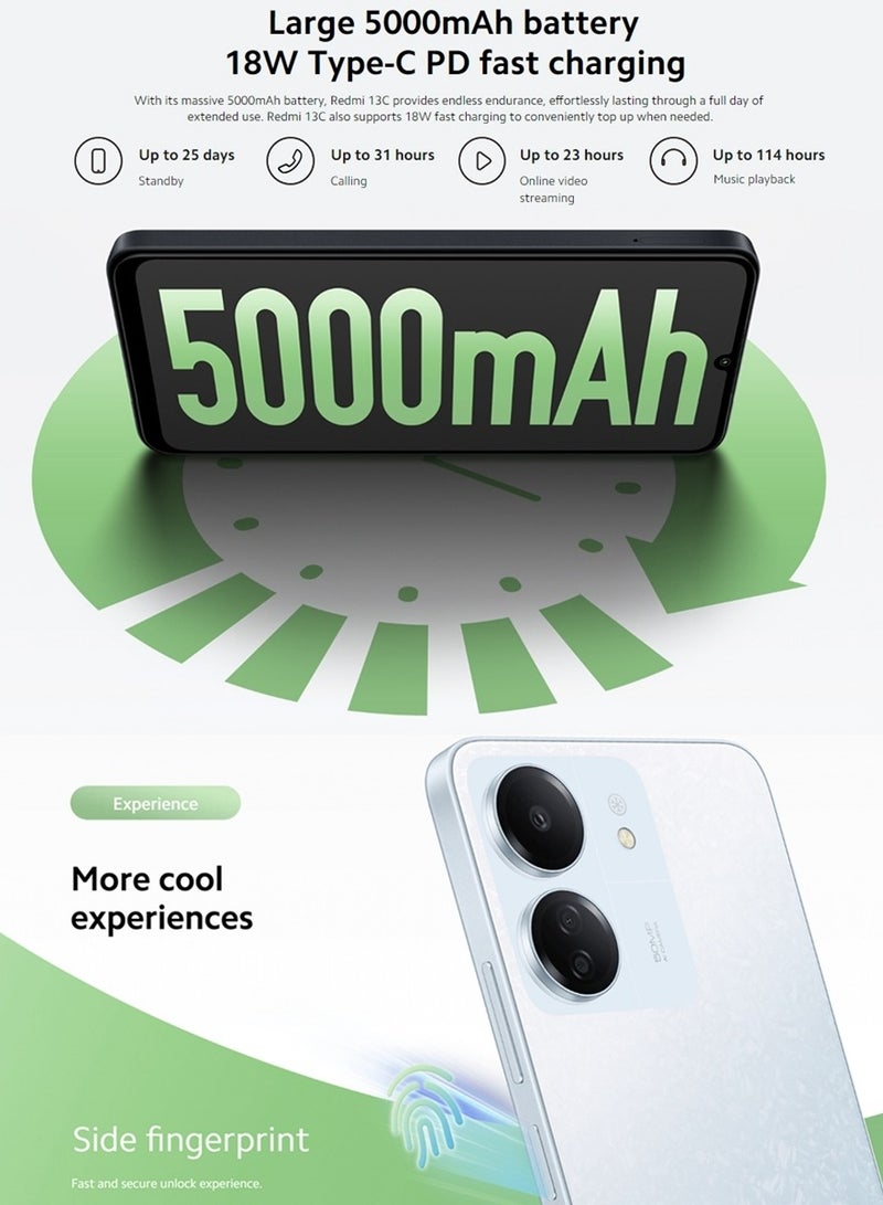 Xiaomi Redmi 13C White 8GB Ram 256GB 5G China Version  - Image 3