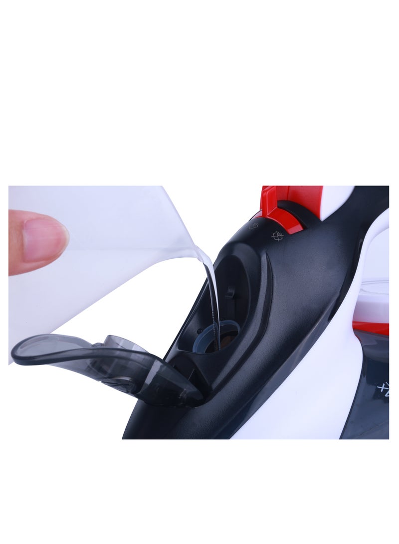 SONASHI - Steam Iron with Ceramic Coated Soleplate | Steam/Burst Steam/Spray/Dry Iron with Self-Clean Function | Anti-Drip/Anti-Calc/Auto Shut-Off With Water Tank 350 ml 2800 W SI-5085C Black/Red - Image 1