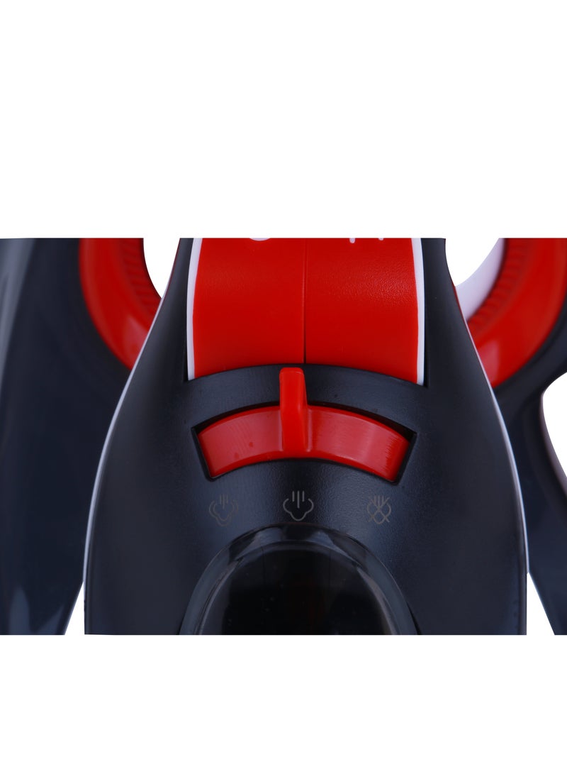 SONASHI - Steam Iron with Ceramic Coated Soleplate | Steam/Burst Steam/Spray/Dry Iron with Self-Clean Function | Anti-Drip/Anti-Calc/Auto Shut-Off With Water Tank 350 ml 2800 W SI-5085C Black/Red - Image 1