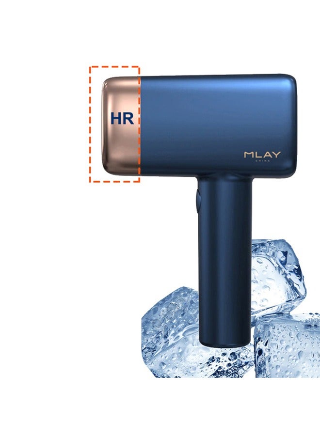 MLAY Newest T14 Laser Painless Fast Hair Removal 3℃ Cold Compress/5-Levels/500000 Pulses Dark Blue - Image 1