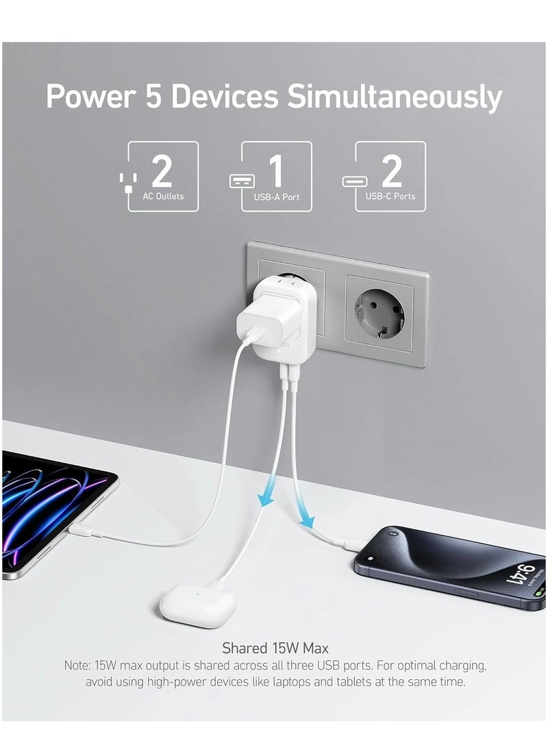 Anker Anker Wall Charger (5-in-1) White | A92A2321 White  - Image 2