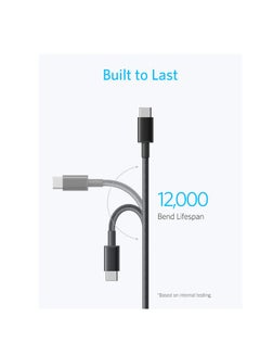 Anker Anker Charging Cable USB-C to USB-C Nylon Cable 3.3ft, 1M 60W Black - A8752H11 Black  - Image 5