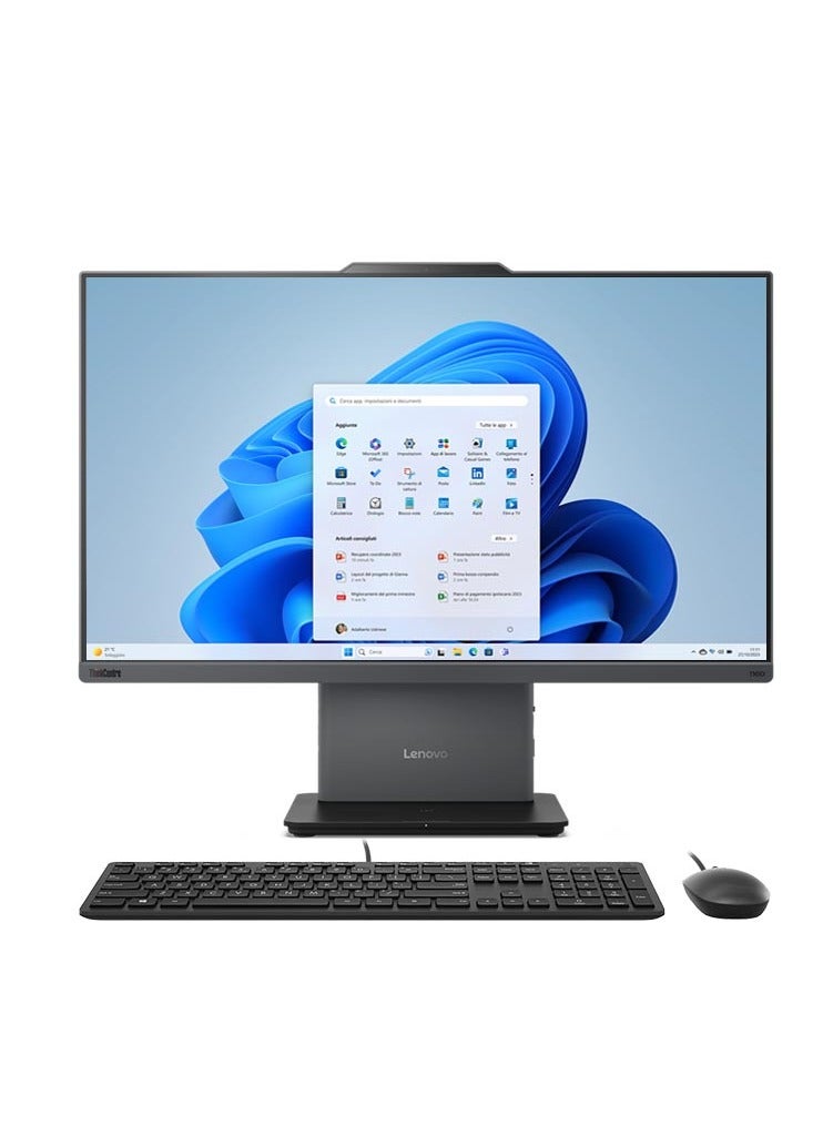 Lenovo - ThinkCentre neo 50a 24 Gen 5 All In One With 23.8 inch Full HD Display, Core i7-13620H Processor/16GB RAM DDR5/512GB SSD/DOS (Without Windows)/Intel UHD Graphics/ English/Arabic Luna Grey - Image 1