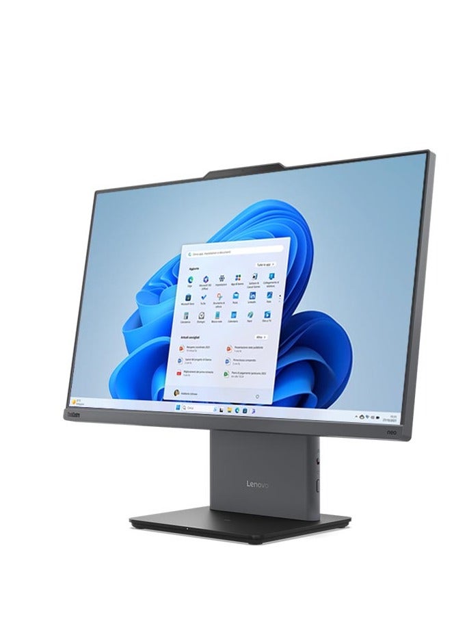 Lenovo - ThinkCentre neo 50a 24 Gen 5 All In One With 23.8 inch Full HD Display, Core i7-13620H Processor/16GB RAM DDR5/512GB SSD/DOS (Without Windows)/Intel UHD Graphics/ English/Arabic Luna Grey - Image 1