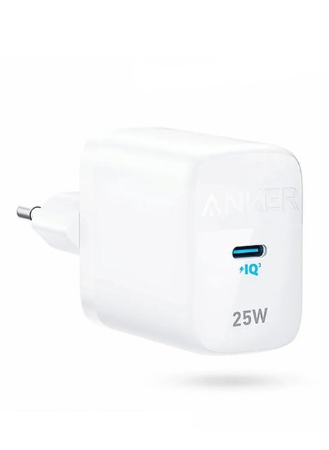 Anker 312 USB-C Charger 25W Supports Samsung Super Fast Charging, MultiProtect Protection, PowerIQ 3.0 White