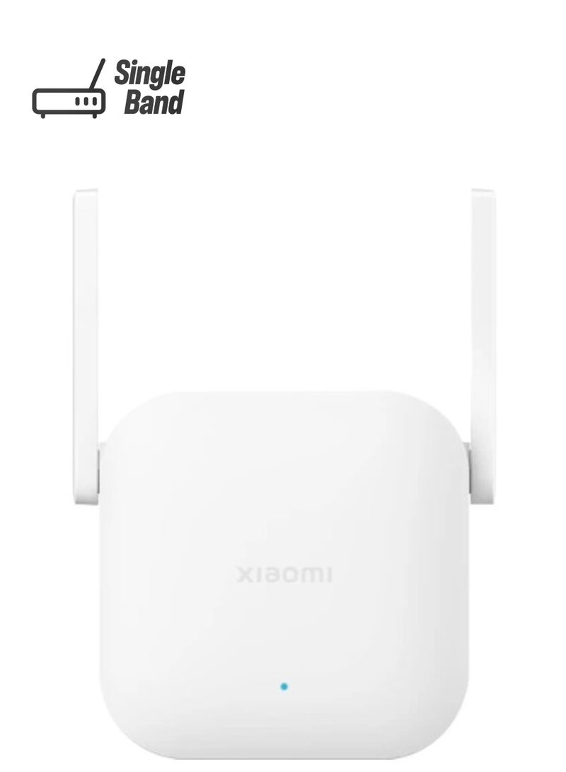 شاومي - موسع نطاق WiFi من شاومي 300Mbps N300 – مقوي إشارة عالي السرعة بهوائيات مزدوجة، تردد 2.4GHz، تشفير آمن WPA/WPA2، تغطية واسعة للمنازل والمكاتب – DVB4417UK | أبيض - Image 1
