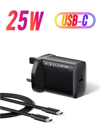 USB C Plug, 25W USB C Charger with USB-C Cable, Supports PPS Fast Charging for iPhone 16/16 Pro/16 Pro Max/15, Samsung S25/S24+/S24/S23 Ultra/S23+/S23/S22/S21/S20/Note20(5 ft Cable Included) Black - pnsku/N70100606V/45/_/1738232820/8c80e1f8-5f20-441e-8b32-cde0a8e5c73f