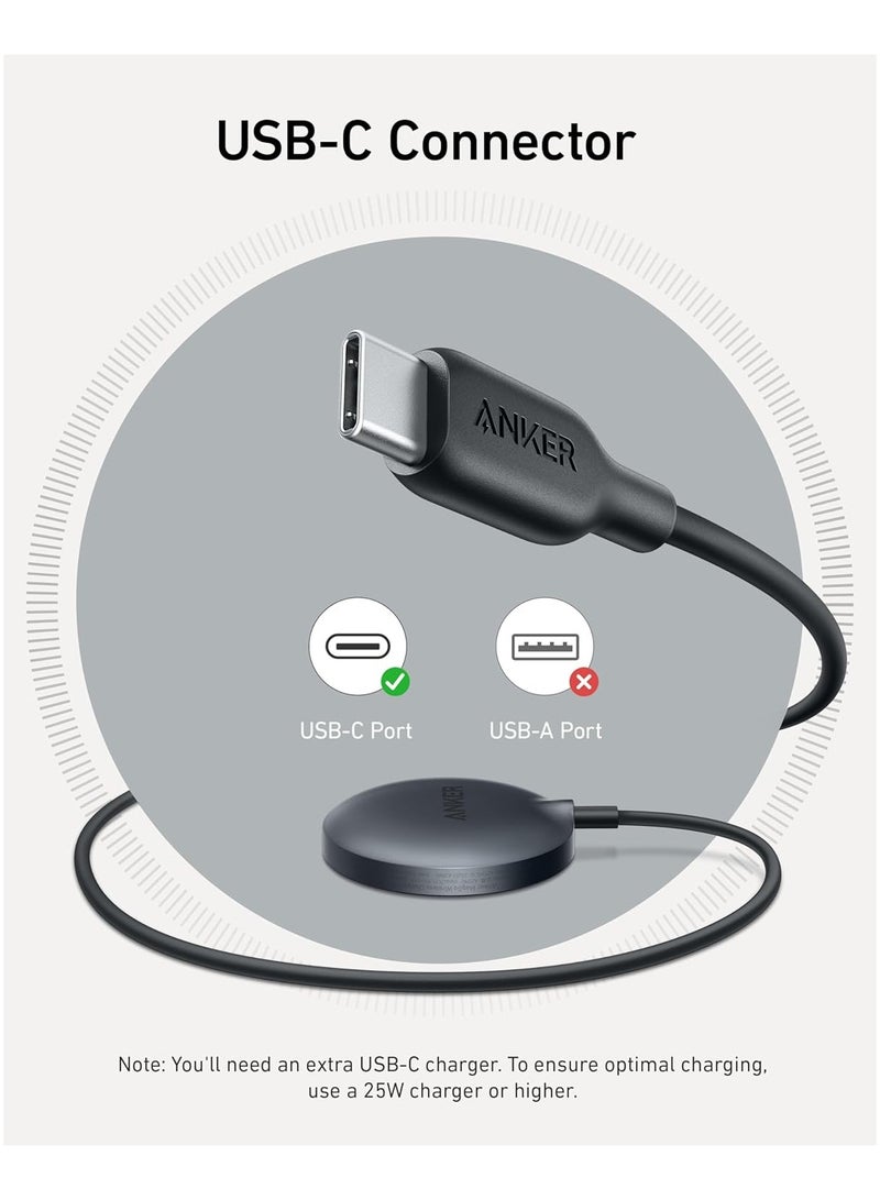 Anker - MagSafe Charger Compatible, MagGo Magnetic Wireless Charger (Pad), Qi2 Certified 15W Ultra-Fast Wireless Charger, For iPhone 16/16 Pro/16 Plus /16 Pro Max, 15/14/13 Series (Charger Not Included) Black - Image 1