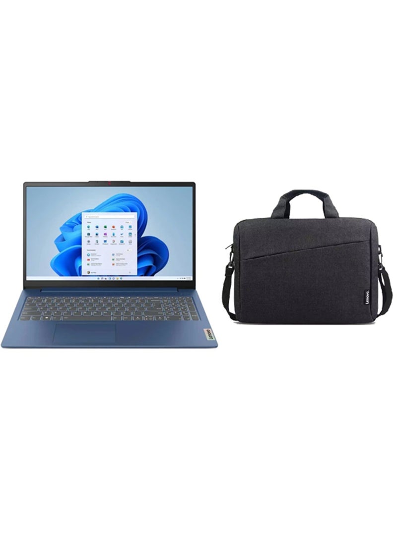 Lenovo Ideapad Slim 3 Laptop With 15.6-Inch Full HD(1920x1080) Display, Core i3-N305 Processor/8GB RAM DDR5/512GB SSD/Integrated Graphics/Windows 11 Pro/+Bag Free From Lenovo 15.6" Laptop Casual Toploader English/Arabic Abyss Blue  - Image 1