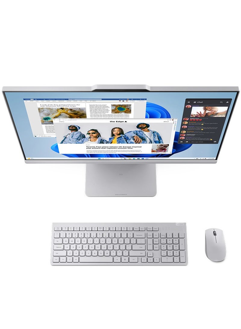 Lenovo - IdeaCentre 24IRH9 AIO With 23.8-Inch Display, Core i7-13620H Processor/16GB RAM/1TB SSD/Integrated Graphics/Windows 11 Pro English/Arabic Cloud Grey - Image 1