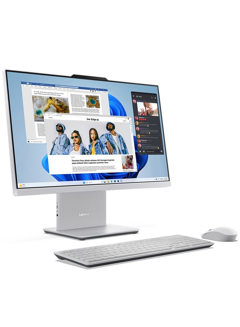 Lenovo - IdeaCentre 24IRH9 AIO With 23.8-Inch Display, Core i7-13620H Processor/16GB RAM/1TB SSD/Integrated Graphics/Windows 11 Pro English/Arabic Cloud Grey - Image 1
