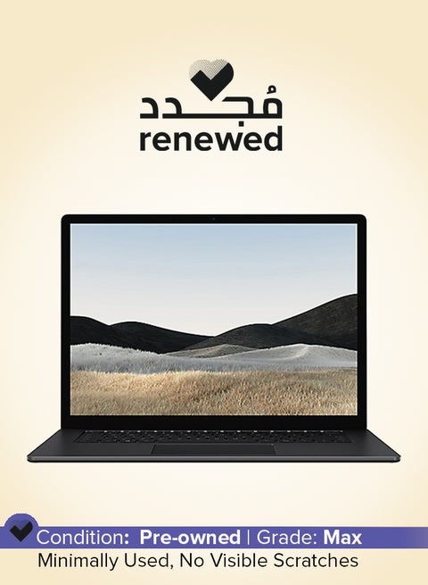 Renewed - Surface Laptop 3 With 15-Inch Touchscreen Display,Core i7-1065G7/Quad Core/10th Gen/32GB RAM/1TB SSD/Intel Iris Graphics/Windows 10 English/Arabic Matte Black