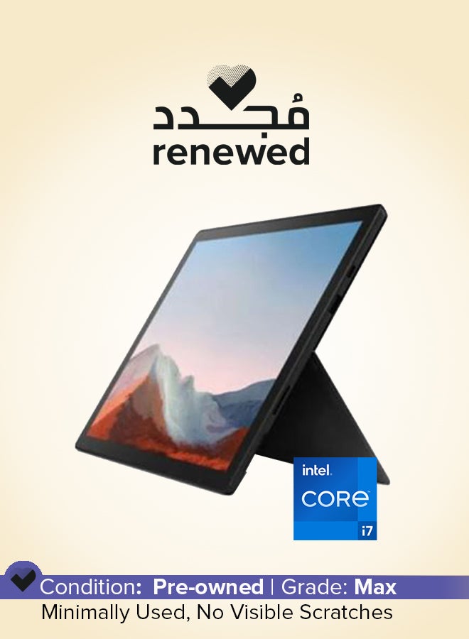 Microsoft Renewed - Surface Pro 7+ With 12.3-Inch Display,IntelCore I7 1165G7/Quad Core/11th Gen/16GB RAM/512GB SSD/Intel Iris Plus Graphics/Windows 10 Pro English/Arabic Black - Image 1