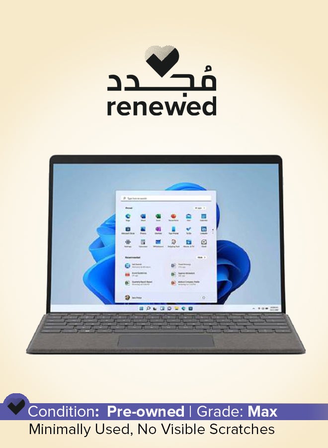 Microsoft Renewed - Surface Pro 8 2 In 1 Business Laptop With 13-Inch Display,Intel Core i7/Quad Core/11th Gen/16GB RAM/1TB SSD/Intel Iris Xe Graphics/Windows 10 Pro English Platinum - Image 1