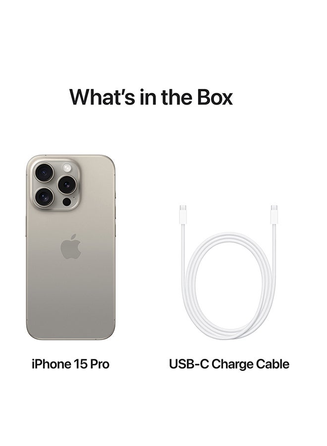 Renewed - iPhone 15 Pro 256GB Natural Titanium 5G With Facetime - International Version