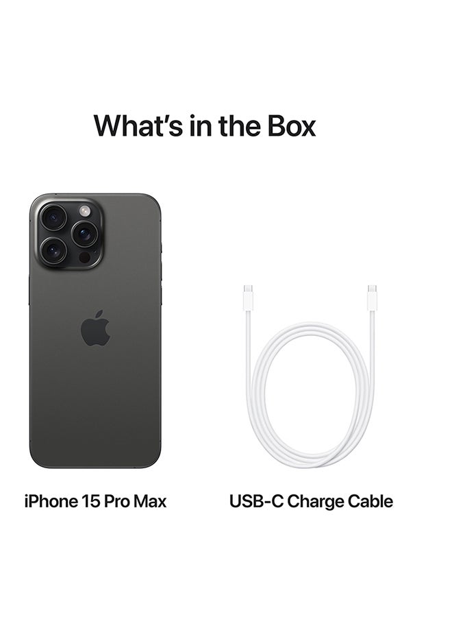 Apple - Renewed - iPhone 15 Pro Max 256GB Black Titanium 5G With Facetime - International Version - Image 1