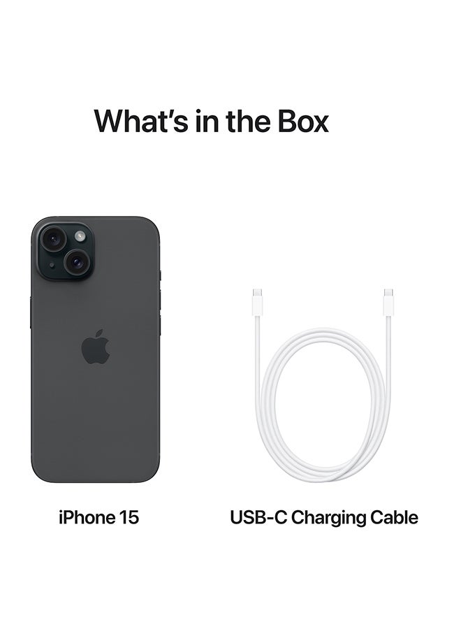 أبل - Renewed - iPhone 15 128GB Black 5G With FaceTime - Image 1