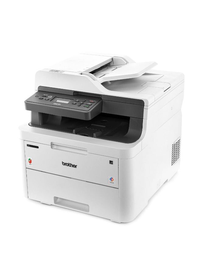 brother Colour Laser All In One with 2 Sided Print ADF & Wireless Connectivity - DCPL3551CDW White  - Image 3