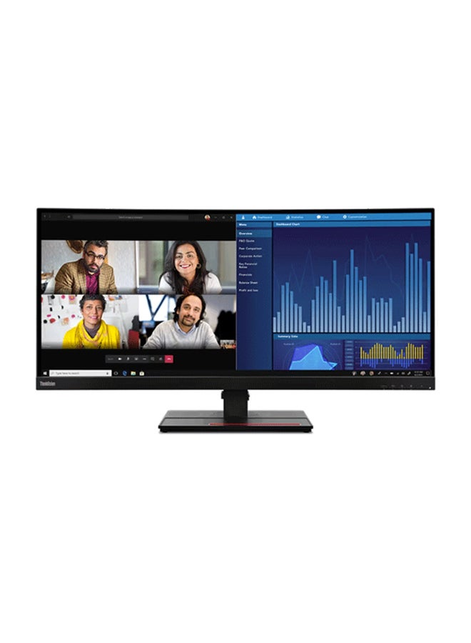 لينوفو LED 34" P34W-20 WQHD HDMI+DP+ETHERNET-3y Raven Black - Image 1