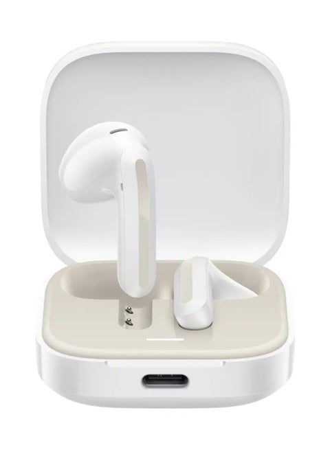 Xiaomi Redmi Buds 6 Active AI Wireless Earphones, Noise-Canceling Calls, Bluetooth 5.4, Low Latency, Deep Bass, Google Fast Pair, Fast Charging, USB Type-C, Up to 30 hours Battery Life with Charging Case, Lightweight, White
