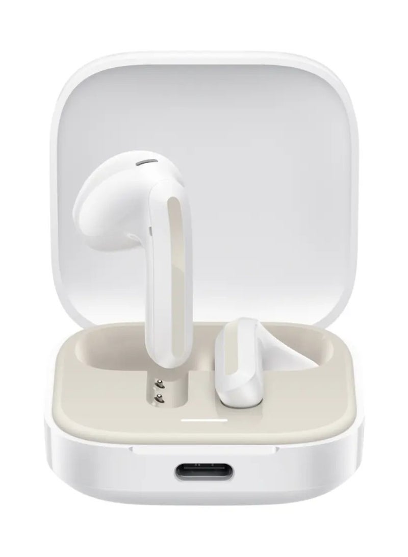 Xiaomi Redmi Buds 6 Active AI Wireless Earphones, Noise-Canceling Calls, Bluetooth 5.4, Low Latency, Deep Bass, Google Fast Pair, Fast Charging, USB Type-C, Up to 30 hours Battery Life with Charging Case, Lightweight, White - Image 1