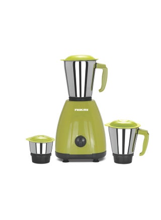 Nikai 550 Watts Heavy Duty Mixer Grinder, 3 Speed With Pulse, 1.2L Liquid Jar, 0.8L Dry Jar, 300 ML Chutney Jar NB804A 180 ml 550 W NB804A Green - pnsku/N70100905V/45/_/1725197786/16de1115-5c53-444d-9d42-660b875512ca