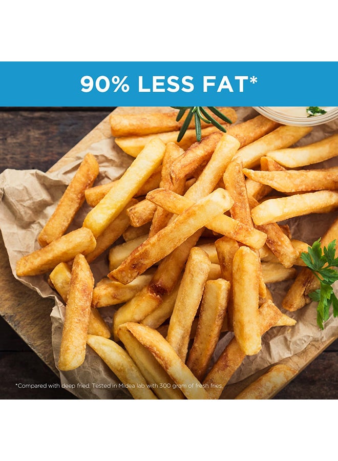 مديا - Air Fryer With Digital Touch Control, 7L Capacity, X Cycloneair Technology, See Through Window, Frying, Grilling, Broiling, Roasting, Timer Up To 60 Mins Temperature Control 200°C - 7 L 1500 W MAD-740F2APK Black - Image 1