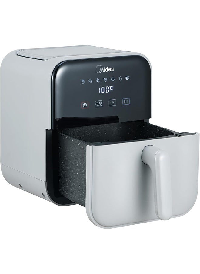 Midea - Air Fryer With Digital Touch Control, 4L Capacity, Healthy Cooking, Frying, Grilling, Broiling, Roasting, Baking & Toasting, Timer Up To 60 Minutes Temperature Control 200°C 4 L 1400 W MAD-400T2APH Grey - Image 1