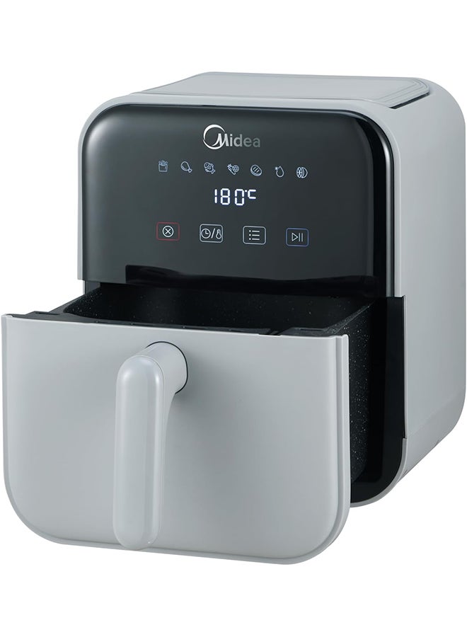 Midea - Air Fryer With Digital Touch Control, 4L Capacity, Healthy Cooking, Frying, Grilling, Broiling, Roasting, Baking & Toasting, Timer Up To 60 Minutes Temperature Control 200°C 4 L 1400 W MAD-400T2APH Grey - Image 1