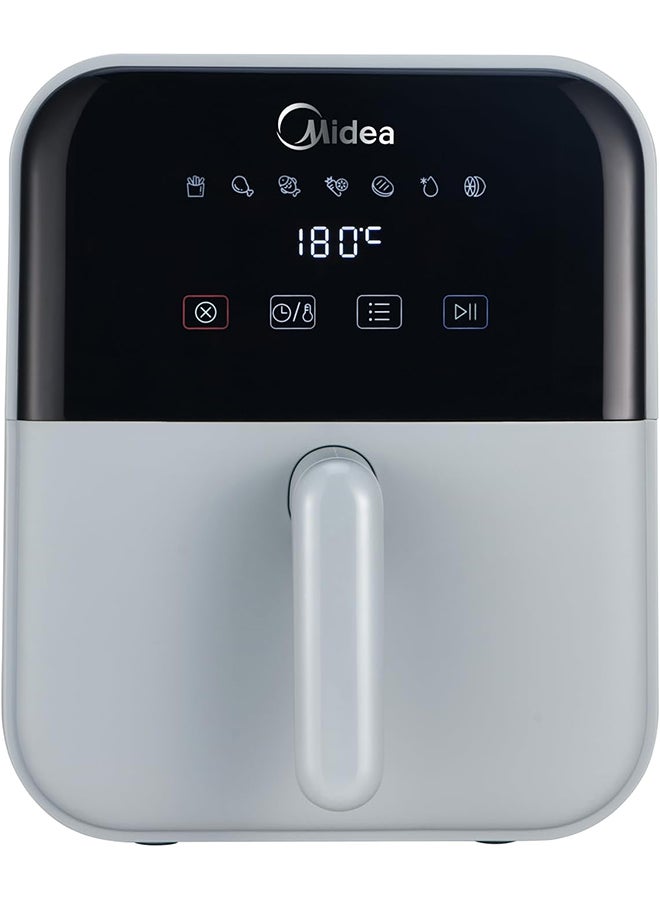 Midea - Air Fryer With Digital Touch Control, 4L Capacity, Healthy Cooking, Frying, Grilling, Broiling, Roasting, Baking & Toasting, Timer Up To 60 Minutes Temperature Control 200°C 4 L 1400 W MAD-400T2APH Grey - Image 1