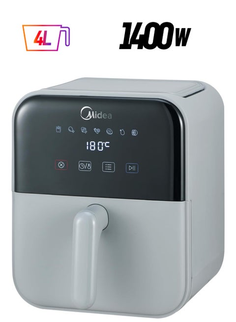 Air Fryer With Digital Touch Control, 4L Capacity, Healthy Cooking, Frying, Grilling, Broiling, Roasting, Baking & Toasting, Timer Up To 60 Minutes Temperature Control 200°C 4 L 1400 W MAD-400T2APH Grey