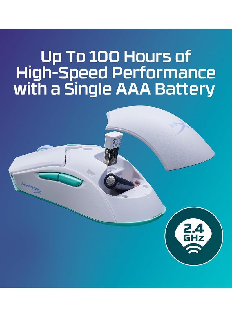 هايبركس ماوس الألعاب اللاسلكي Pulsefire Haste 2 Core – 12,000 DPI، 6 أزرار، مفاتيح TTC الذهبية، 1,000Hz معدل الاستطلاع، إضاءة LED RGB، مزدوج لاسلكي (2.4GHz/Bluetooth)، 70 جرام، بطارية 100 ساعة، شكل متماثل، تخصيص NGENUITY، متوافق مع NVIDIA Reflex | 8R2E6AA - Image 3