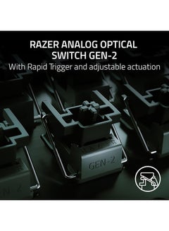 RAZER Huntsman V3 Pro TKL Esports Gaming Keyboard: Analog Optical Switches with Rapid Trigger & Adjustable Actuation - Media Keys & Dial - Doubleshot PBT Keycaps - Aluminum Top Plate - Wrist Rest - Black  - Image 2