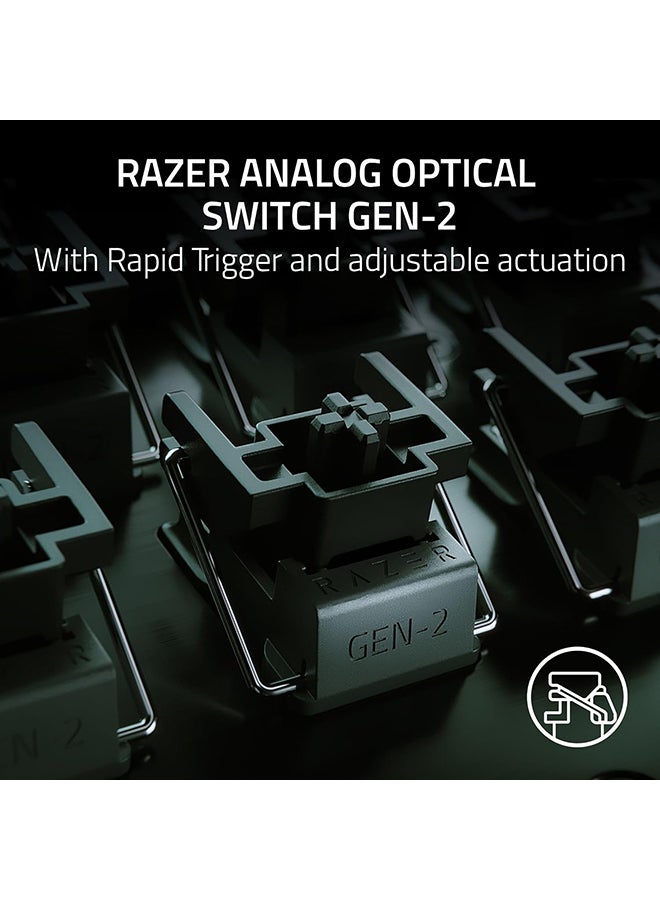 RAZER - Huntsman V3 Pro TKL Esports Gaming Keyboard: Analog Optical Switches with Rapid Trigger & Adjustable Actuation - Media Keys & Dial - Doubleshot PBT Keycaps - Aluminum Top Plate - Wrist Rest - Black - Image 1