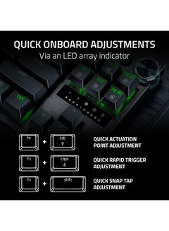 RAZER Huntsman V3 Pro TKL Esports Gaming Keyboard: Analog Optical Switches with Rapid Trigger & Adjustable Actuation - Media Keys & Dial - Doubleshot PBT Keycaps - Aluminum Top Plate - Wrist Rest - Black  - Image 4