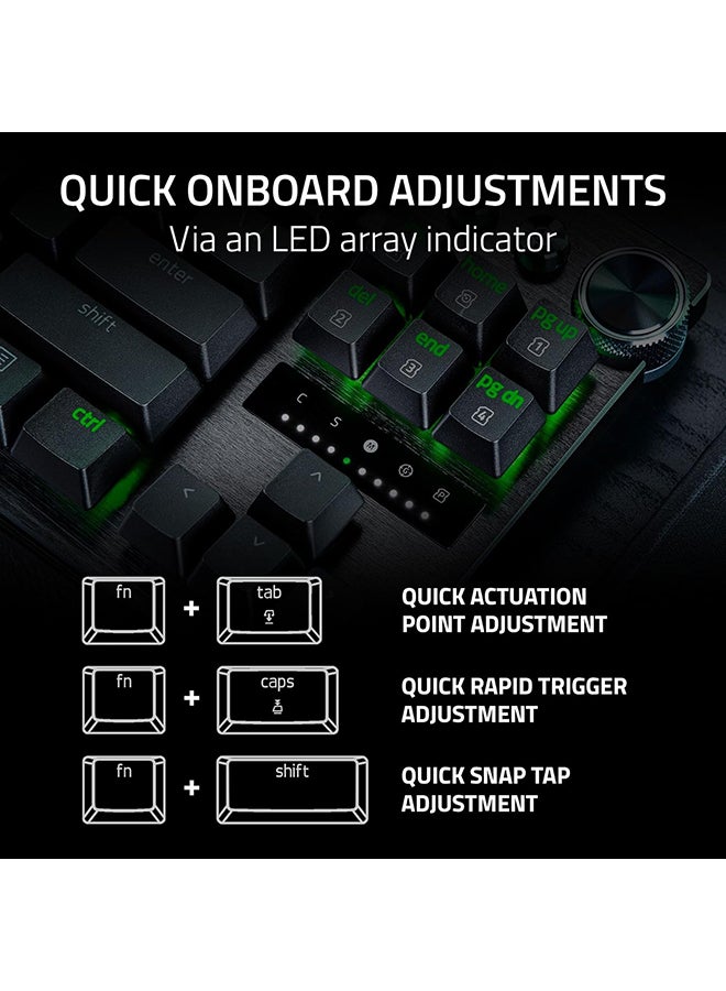 RAZER - Huntsman V3 Pro TKL Esports Gaming Keyboard: Analog Optical Switches with Rapid Trigger & Adjustable Actuation - Media Keys & Dial - Doubleshot PBT Keycaps - Aluminum Top Plate - Wrist Rest - Black - Image 1