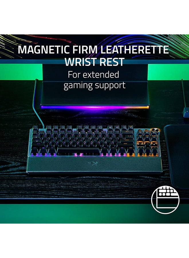 RAZER - Huntsman V3 Pro TKL Esports Gaming Keyboard: Analog Optical Switches with Rapid Trigger & Adjustable Actuation - Media Keys & Dial - Doubleshot PBT Keycaps - Aluminum Top Plate - Wrist Rest - Black - Image 1