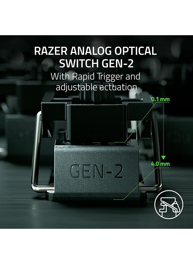 RAZER - Huntsman V3 Pro TKL Esports Gaming Keyboard: Analog Optical Switches with Rapid Trigger & Adjustable Actuation - Media Keys & Dial - Doubleshot PBT Keycaps - Aluminum Top Plate - Wrist Rest - White - Image 1