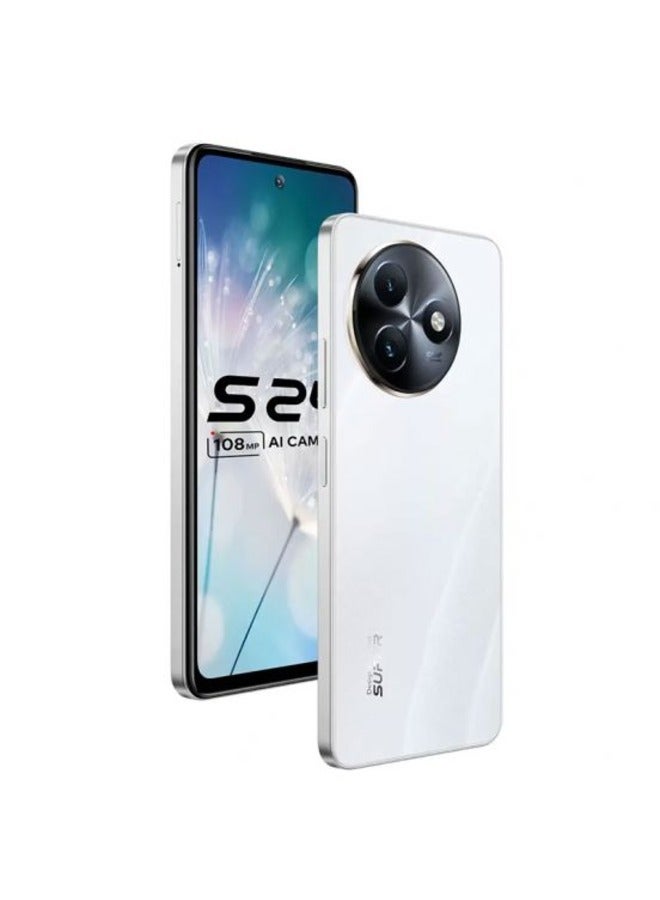 إيتيل هاتف S24 ثنائي الشريحة باللون الأبيض الفاتح، 8+8 جيجابايت رام، 128 جيجابايت، 4G  - Image 2