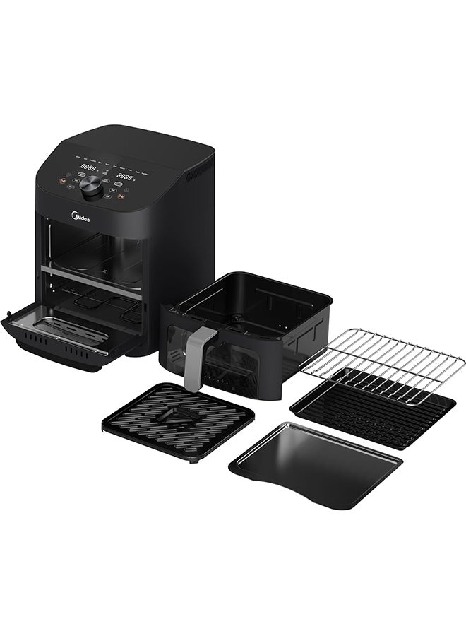 Midea - Smart Air Fryer With Digital Touch Control, 11L Capacity With 2 Cooking Zone, See Through Window, Wi-Fi Connection, Healthy Cooking, Timer Up To 90 Mins Temperature Control 230°C 11 L 1700 W MAD-110D2APK Black - Image 1