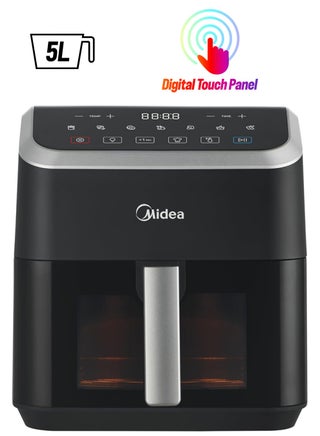 Air Fryer With Digital Touch Control, 5L Capacity, X Cycloneair Technology, See Through Window, Frying, Grilling, Broiling, Roasting, Timer Up To 60 Mins Temperature Control 200°C 5 L 1500 W MAD-550F2APK Black - pnsku/N70100929V/45/_/1739808187/6fed3b67-bea0-4584-a4c0-368f34ac77b8