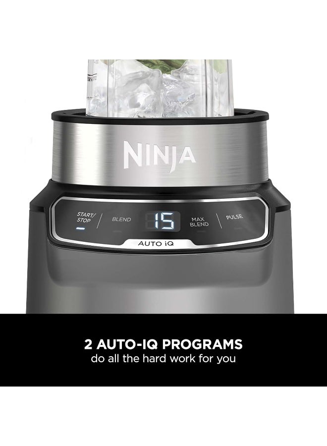 Ninja Blender With 2 Automatic Programs: Blend & Max Blend, Pulse Setting, 2x 700ml Cups With Spout Lids, Dishwasher Safe Parts, Smoothie Maker, Auto-iQ 700 ml 1000 W BN500ME Silver - Image 3